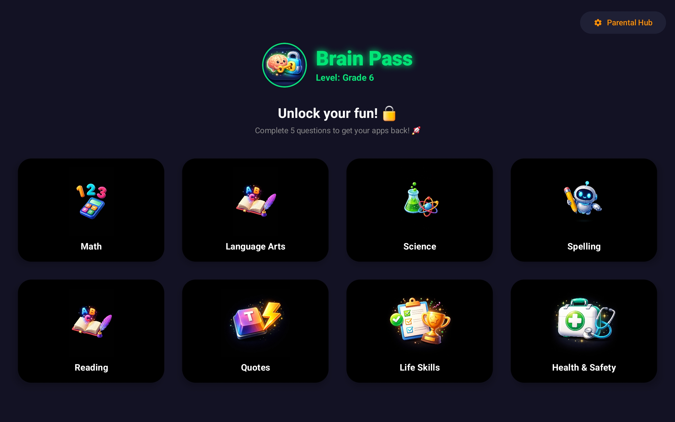 BrainPass Parent Dashboard